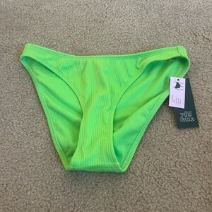 High leg neon green bikini bottoms